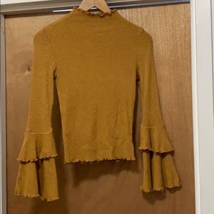 Mustard mock neck sweater
